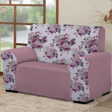 Imagem de Capa para de sofá 2 lugares Coladinha Mista 1PEÇA AVULSA Decoração par