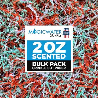 Imagem de Papel de corte enrugado perfumado MagicWater – 60 g – Anéis frutados – Perfeito para enchimento de papel desfiado, enchimento de cestas, caixas de presente, presentes de dama de honra, enfeites de