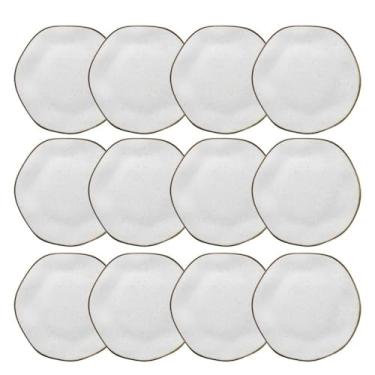 Imagem de Jogo com 12 Pratos Rasos 27,5cm Oxford Ryo Maresia