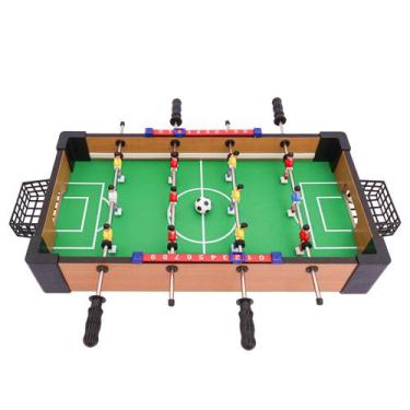 Imagem de Pebolim Futebol De Mesa Mini Totó Brinquedo Com 2 Bolas E Placar Portá
