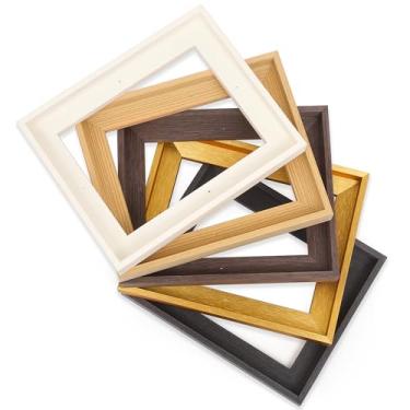 Imagem de CANFRAVAS Moldura flutuante de lona de madeira maciça, 40,6 x 50,8 cm, moldura flutuante para pinturas em tela de 1,5 a 2 cm de profundidade (40,6 cm x 50,8 cm, branco creme)