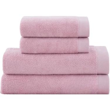 Imagem de Toalha Banhão Algodão Macia, Felpudas para Uso no Banho e no Rosto(Rosa)