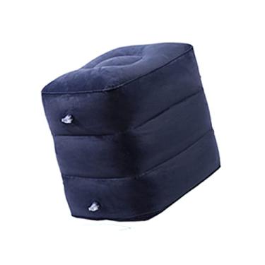 Imagem de Zhjvihx Travesseiro de Descanso para Os Pés de Viagem, Design Ergonômico Portátil para pé Inflável 7pcs para Escritório para Casa para Carros (Azul-marinho)