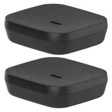 Imagem de 2X Saboneteira De Pia Bancada Lavabo Banheiro Ou Aura Preto