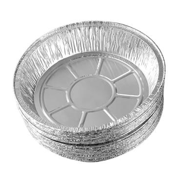 Imagem de 50 Placas Descartáveis ​​da Folha de Alumínio Dos Pces 9 Polegada, Panelas Redondas da Torta da Folha de Lata, para Fritadeiras de Ar que Assam o Armazenamento de Cozimento (8