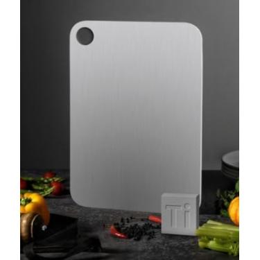 Imagem de Panelas de titânio puro polido dupla face - leve, de alta resistência, resistente a deformações para temperaturas altas/baixas