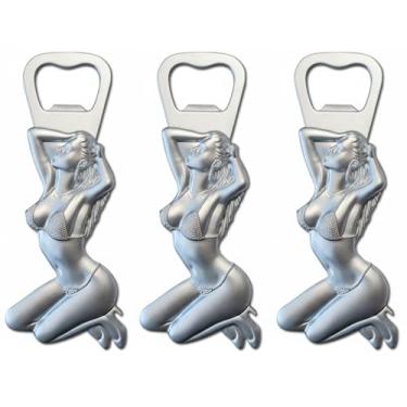 Imagem de Abridor de garrafas magnético para geladeira Abridores de garrafas de cerveja engraçados para meninas conjunto de 3