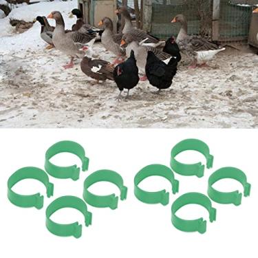 Imagem de Anel para pés de aves, faixa de perna de frango, faixa de perna de aves, 100 peças, material PP reutilizável, tipo aberto, fácil de instalar para galinha, pato, ganso com marcações para identificação