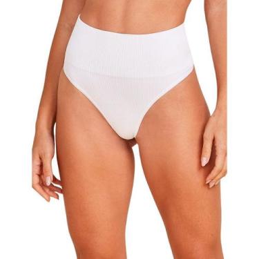 Imagem de Calcinha Cintura Alta Fio Dental Em Microfibra Canelada Coleção Free H