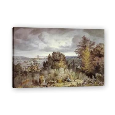 Imagem de Impressão em tela Dedham Church And ValeJohn Constable: Royal Academy Artist, Classic 19th C British Landscape 20x30cm emoldurada