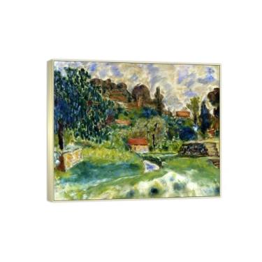 Imagem de BMZFYBS Famosa imagem de paisagem de arte de parede - impressões em tela - paisagem 3-pintura de moldura prata para sala de estar banheiro decoração de casa 70 x 85 cm 27 x 33 pol