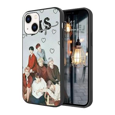 Imagem de WWDIYHOUSE Capa compatível com iPhone 15, capa à prova de choque de TPU macio com design exclusivo e legal para homens/mulheres/meninos/meninos (Fashion-BTS-8)