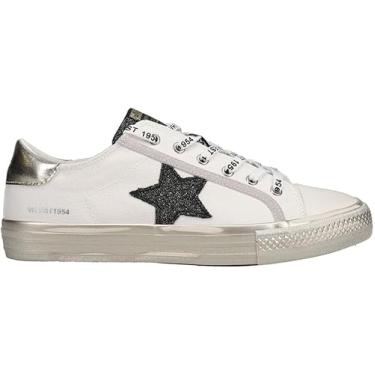 Imagem de VINTAGE HAVANA Tênis feminino Alive Metallic Glitter Slip On Casual - Dourado, Branco/Preto/Ouro, 39