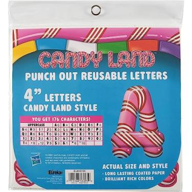 Imagem de Eureka Back to School Candy Land, decoração de sala de aula, 176 peças, 10 cm, listras de menta Candy Land, modelo: 845155