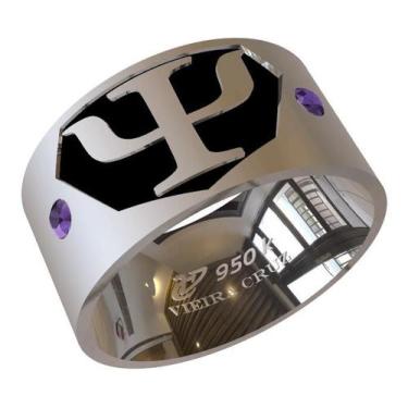 Imagem de Anel de Formatura de Psicologia Em prata - Vieira Cruz Joias