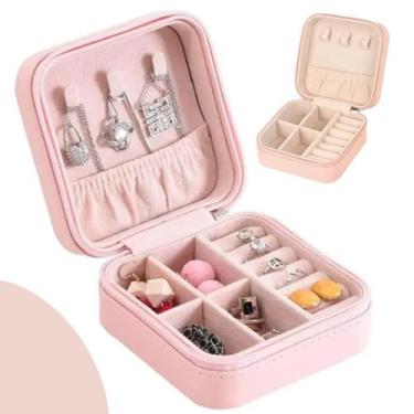 Imagem de Porta Joias Feminina Compacta Viagem Luxo Case Pequena Charmosa - Oási