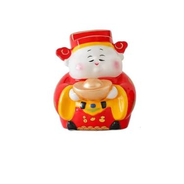 Imagem de Cofrinho de cerâmica God of Wealth, pote de dinheiro simbólico para presentes de inauguração de casa, decoração de fortuna e prosperidade (2)