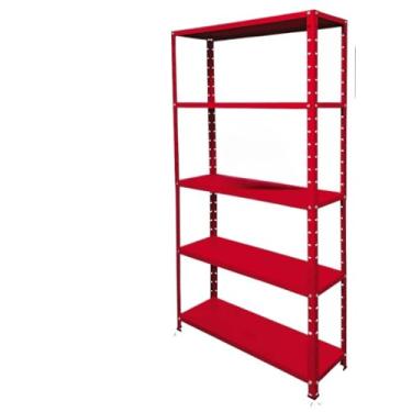 Imagem de Estante 5 prateleiras aço 25cm multiuso(Vermelha)