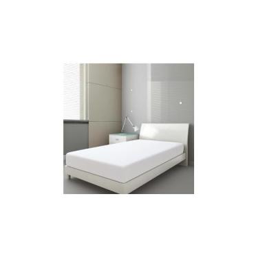 Imagem de Capa de Colchão Branco Solteiro Box com Elástico, Polipropileno, 88x188x30cm, 150g