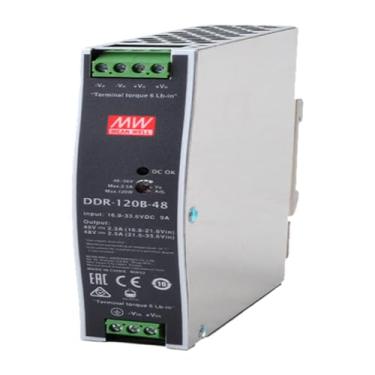 Imagem de Mean Well 120W Fonte De AlimentaçãO Para RáDio Amador Dc-Dc Tipo Trilho Din Fonte De Energia Ininterrupta Para Jogos 48V 2.5A (DDR-120B-48 48V/2.5A/120W/DIN Rail Power)
