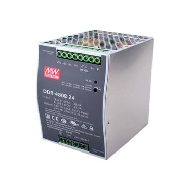 Imagem de Mean Well 480W Fonte De AlimentaçãO Modular Completa Tipo Trilho Din Conversor Dc-Dc Para LaboratóRio De Computador De Bancada 24V 20A (DDR-480B-24 24V/20A/480W/DIN Rail Power)