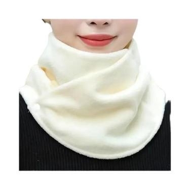 Imagem de Cachecol De Lã De Cordeiro Quente Para Inverno Feminino, Protetor De P