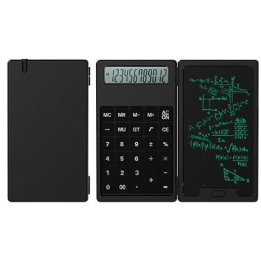Imagem de Calculadora Digital Portátil 2 em 1 com Tela de Escrita LCD e Caneta – Compacta, Leve, Prática para Estudos, Escritório e Anotações Rápidas