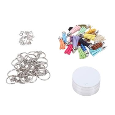 Imagem de YOUTHINK Kit de Placas de Sublimação de Chaveiro, Placas de Transferência de Calor de Alumínio Com Chaveiros e Borlas para Artesanato DIY, Conjunto de 20 Peças para Joias e Lembranças Personalizadas (Redondo)