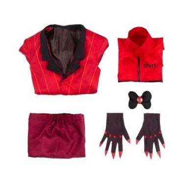 Imagem de Cosplay Red Hazbin Hotel - Uniforme Alastor para Adulto (Jaqueta e Cal