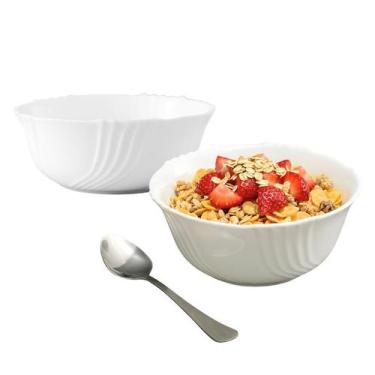 Imagem de Tigela Bowl De Vidro Sobremesa Sopa Branco Opaline 500ml - CLICK HOUSE
