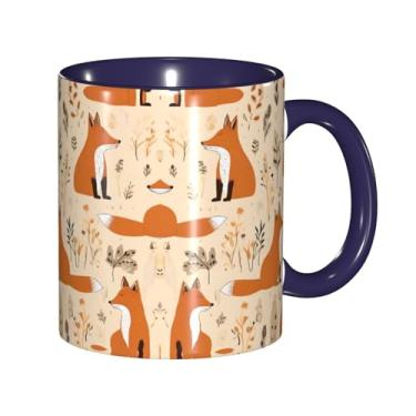 Imagem de Zeraoke Cute Squirrels Print Canecas de café criativas, personalizadas, presente para família, tamanho de 325 ml, unissex