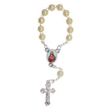 Imagem de 50 Mini Terço Foto Sagrado Coração De Jesus - SJO Artigos Religiosos, 