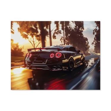 Imagem de HouLaiZhe Speed ​​r35 Pôsteres esportivos pôr do sol lona parede estética decoração de sala de parede impressões galeria sala decoração de parede para quarto sala de estar escritório 20 x 26 polegadas