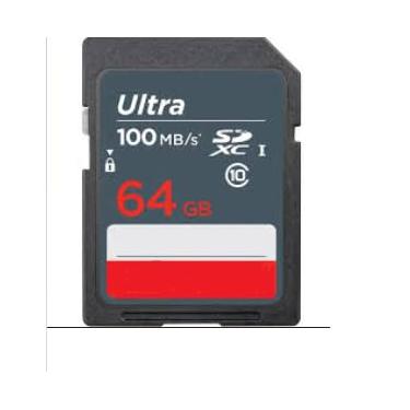 Imagem de Ultra Cartão de Memória microSDXC UHS-I 64GB com Adaptador, Velocidade 100 MB/s, Full HD