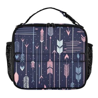 Imagem de Wassud Lancheira Arrows para mulheres e homens com isolamento térmico com alça ajustável 5,5 L, bolsa térmica à prova de vazamento para trabalho e viagens