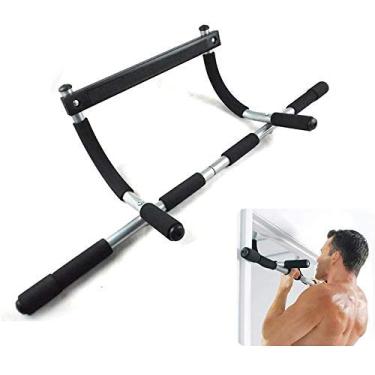 Imagem de Barra de puxar para entrada sem parafusos barra de puxar para interior barra horizontal equipamento de exercício para casa fitness pullup barras de ginástica