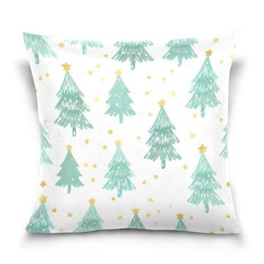 Imagem de Burbuja Capas de almofada 45,7 x 45,7 cm, árvore de Natal de veludo macio, capa decorativa para sofá, sofá, sala de estar, quarto