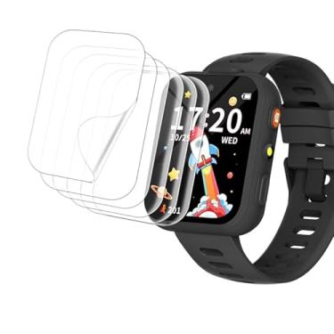 Imagem de [Pacote com 6] protetor de tela para relógio inteligente BIGGERFIVE A25, compatível com capa HD transparente [antiarranhões] [sem bolhas] [anti-impressões digitais] Filme PET para smartwatch