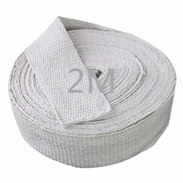 Imagem de Fita isolante de tiras de fibra cerâmica 2M - cobertor de isolamento à prova de fogo 2400F (3 mm, 2000 * 50 mm)