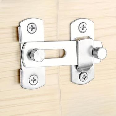 Imagem de 1 trava de porta de aço inoxidável, trava de ângulo de 90 graus, mini parafuso para segurança doméstica, porta para animais de estimação, portas deslizantes, trava de parafuso de barril de segurança