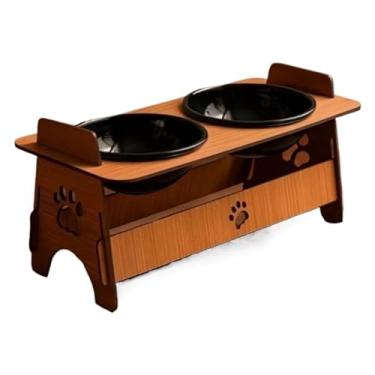 Imagem de Comedouro Elevado Pet com Tigelas Livres de BPA – Duplo ou Individual 400ml | Conforto, Postura Saudável e Fácil Limpeza para Cães e Gatos(1 TIGELA MARROM)