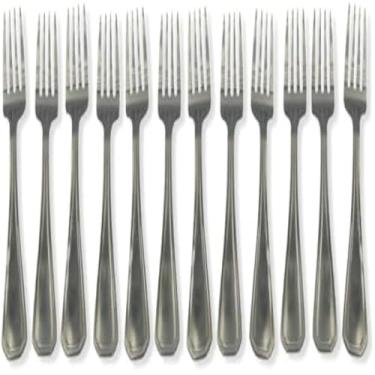 Imagem de Mini garfos elegantes para sobremesas e doces, uso individual, prateado polido