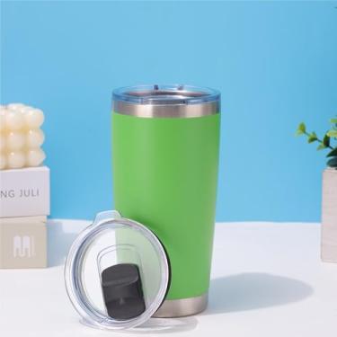 Imagem de CWPJUNDGP Caneca de carro de aço inoxidável de 590 ml, caneca de carro de camada dupla, isolamento térmico, isolamento térmico, copo mestre de gelo, grande capacidade