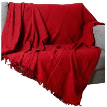Imagem de Kit 2x Manta Pra Sofá Gigantes Tipo Capa 100% Algodão Grande 2,40 x 1,80 Proteção Decoração(2x Vermelha Mesclada)