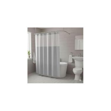 Imagem de Cortina de Box com Visor, PVC, Lilás, 138x198cm, Antimofo, com Ganchos, 280g