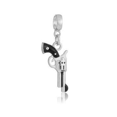 Imagem de Berloque Pistola Revolver Arma Banhado a Prata 925 - Work Semijoias, P