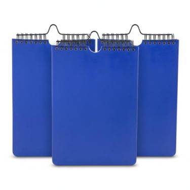 Imagem de Caderno Planner com Capa em PU, 90 Folhas, 95 g/m², Páginas para Preenchimento Diário, Seções de Prioridades, Agenda do Dia, Tarefas e Horários para Refeições, 22,5x15,7cm (3, Azul)