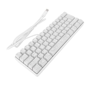 Imagem de Serounder Teclado para Jogos RGB de 61 Teclas, Teclado Mecânico Com Fio Ultrafino de 60% Com Retroiluminação RGB e 8 Modos de Cor única Com Troca a Quente para PC, Laptop, Estudo de (Branca)