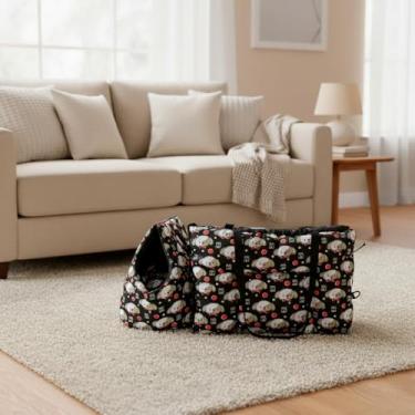 Imagem de Bolsa Pet Amor 2 em 1 Impermeável – Transporte e Passeio Confortável (Preto)