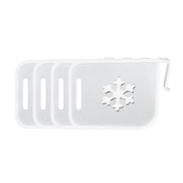 Imagem de Organizador para Geladeira, Divisórias Multifuncionais em Polipropileno, Transparente, 7,7 x 5,5 cm, 4 Unidades, para Gavetas e Prateleiras